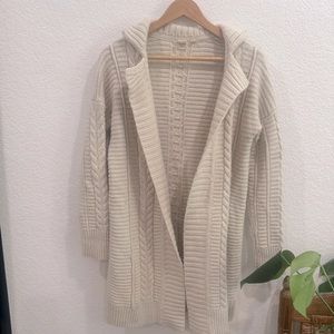 Gap, chunky knit, coastal charm, off white cardigan- size small